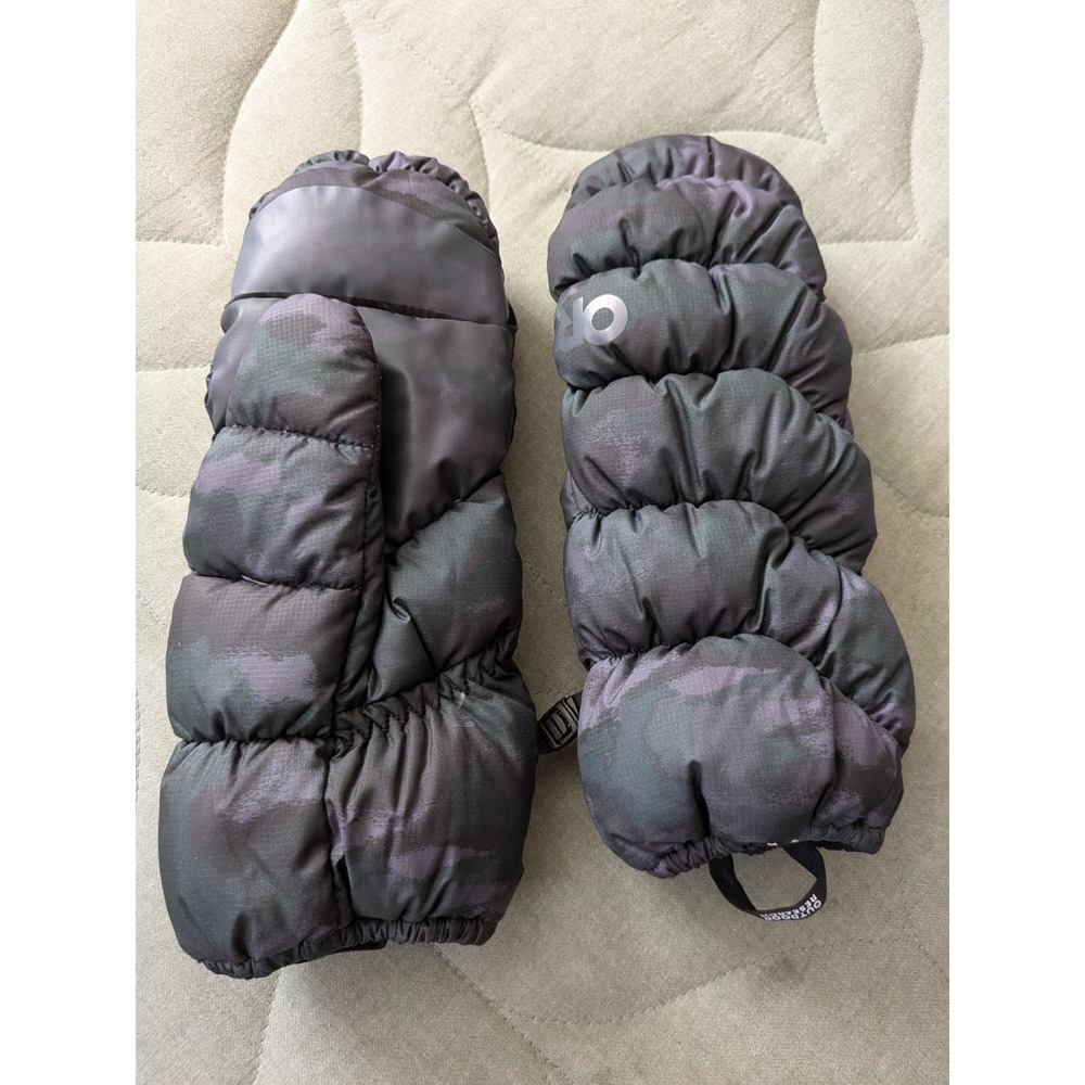OUTDOOR RESEARCH Coldfront Down Mitts Black Camo 300024 Unisex Sizes L